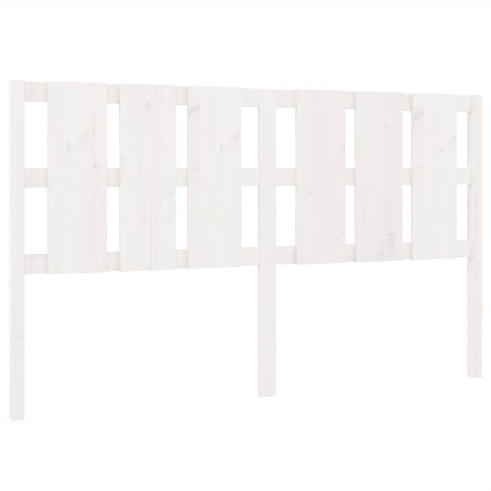 Bed Headboard White 165.5x4x100 cm Solid Wood Pine