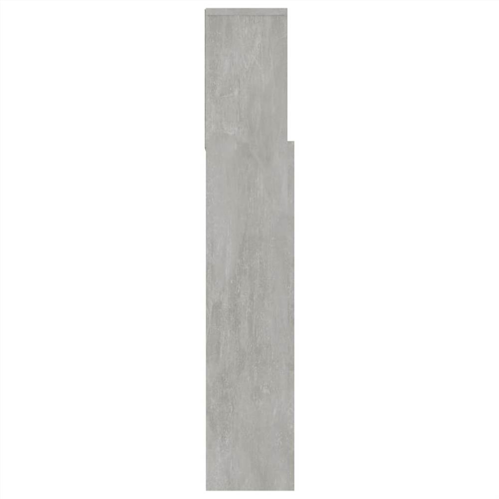 Headboard Cabinet Concrete Grey 120x19x103.5 cm
