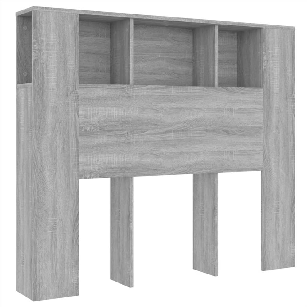 Headboard Cabinet Grey Sonoma 120x18.5x104.5 cm