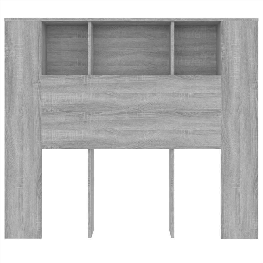 Headboard Cabinet Grey Sonoma 120x18.5x104.5 cm