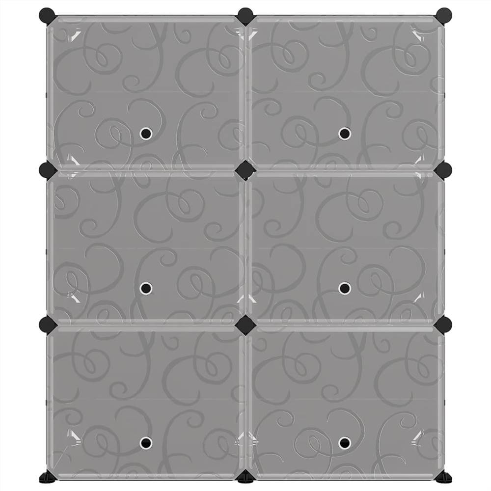 Shoe Rack Black 84.5x31x93.5 cm PP