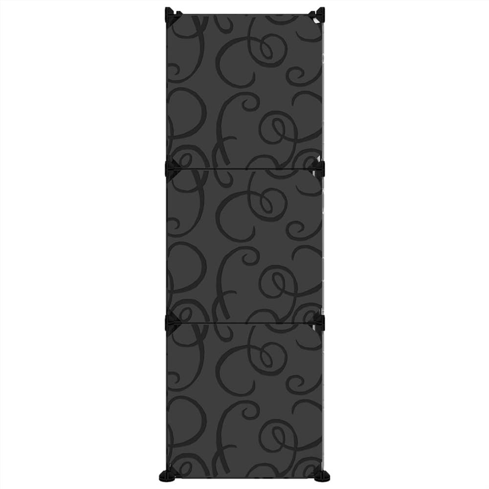 Shoe Rack Black 84.5x31x93.5 cm PP