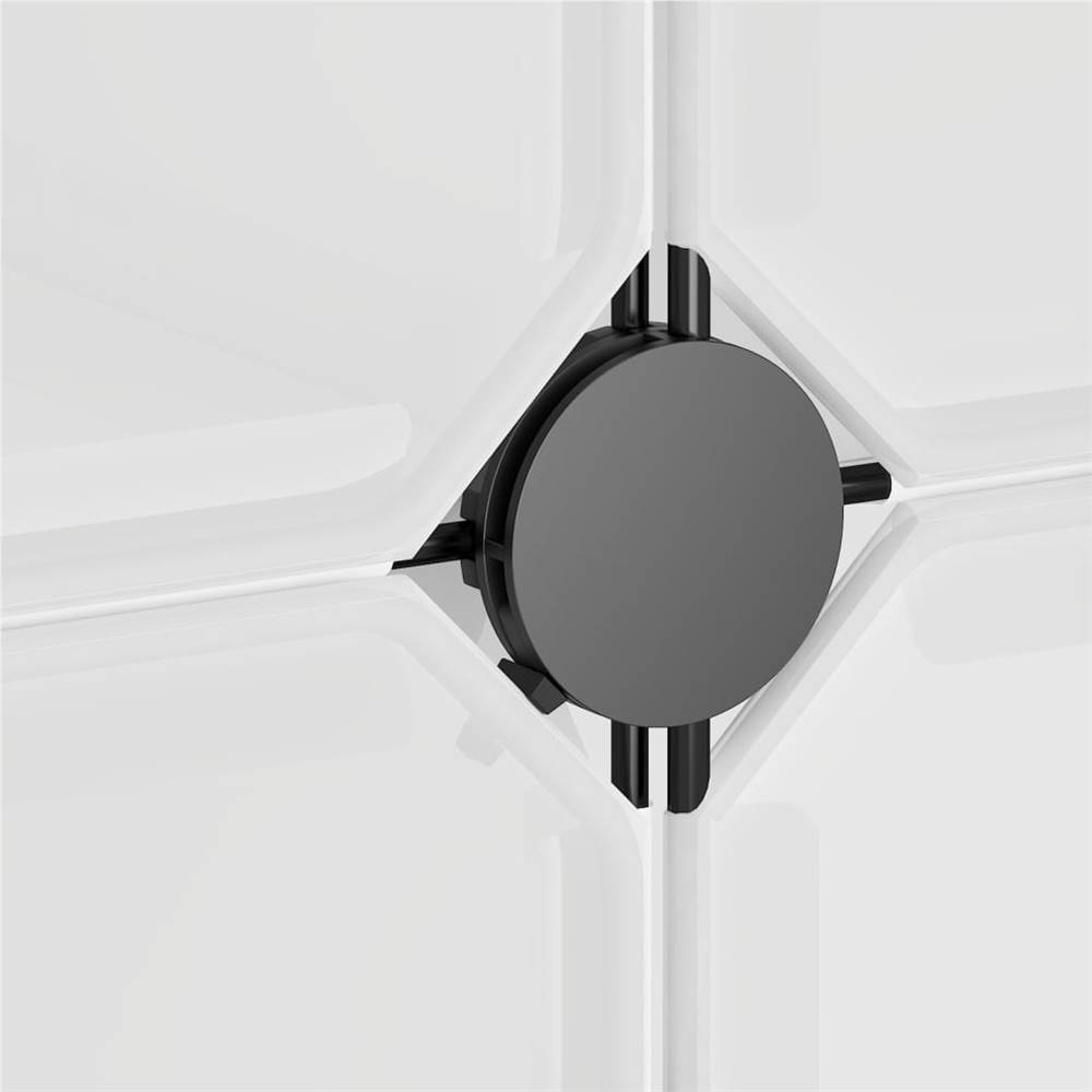 Storage Cube Organiser with 9 Cubes and Doors Transparent PP