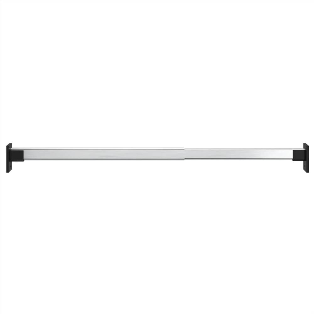 Telescopic Wardrobe Rails 2 pcs Silver 58-100 cm