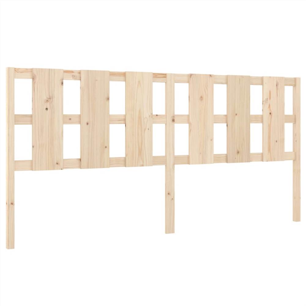 Bed Headboard 205.5x4x100 cm Solid Wood Pine