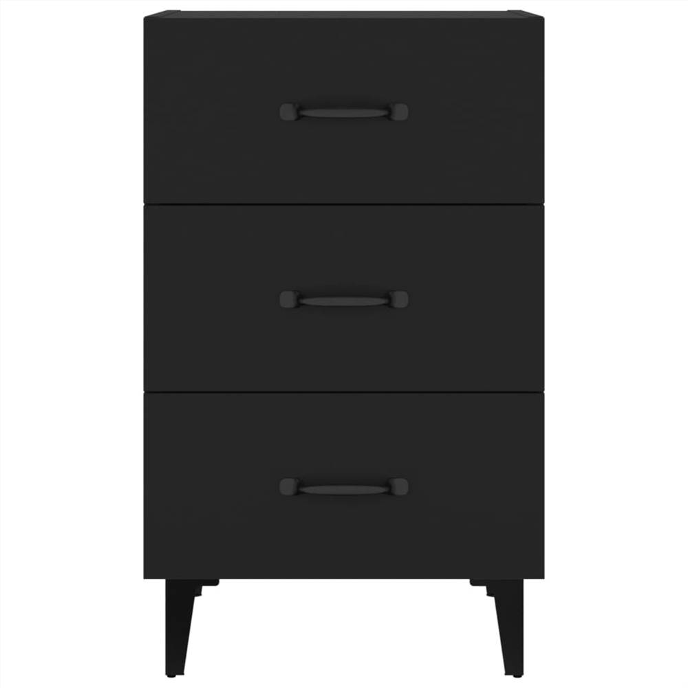 Bedside Cabinet Black 40x40x66 cm Engineered Wood
