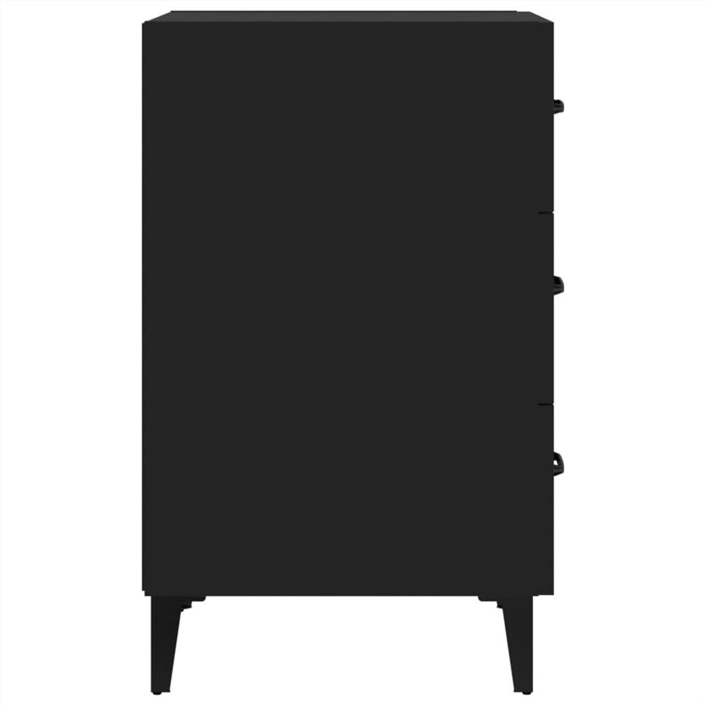 Bedside Cabinet Black 40x40x66 cm Engineered Wood
