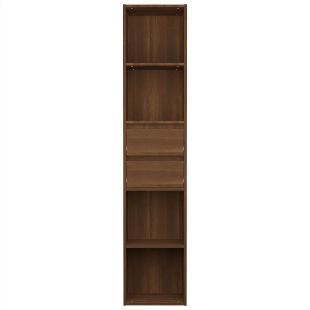 Book Cabinet Brown Oak 36x30x171 cm Engineered Wood