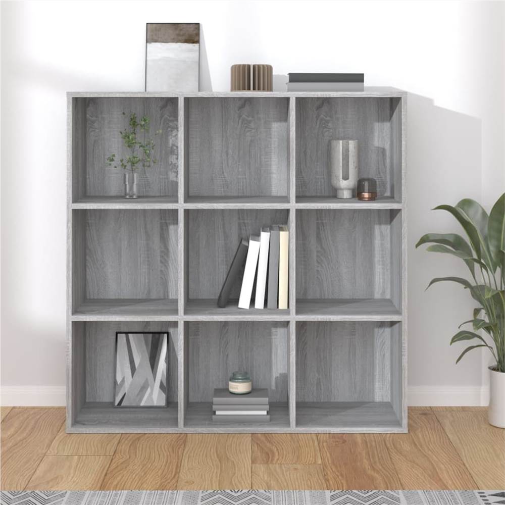 Book Cabinet Grey Sonoma 98x30x98 cm