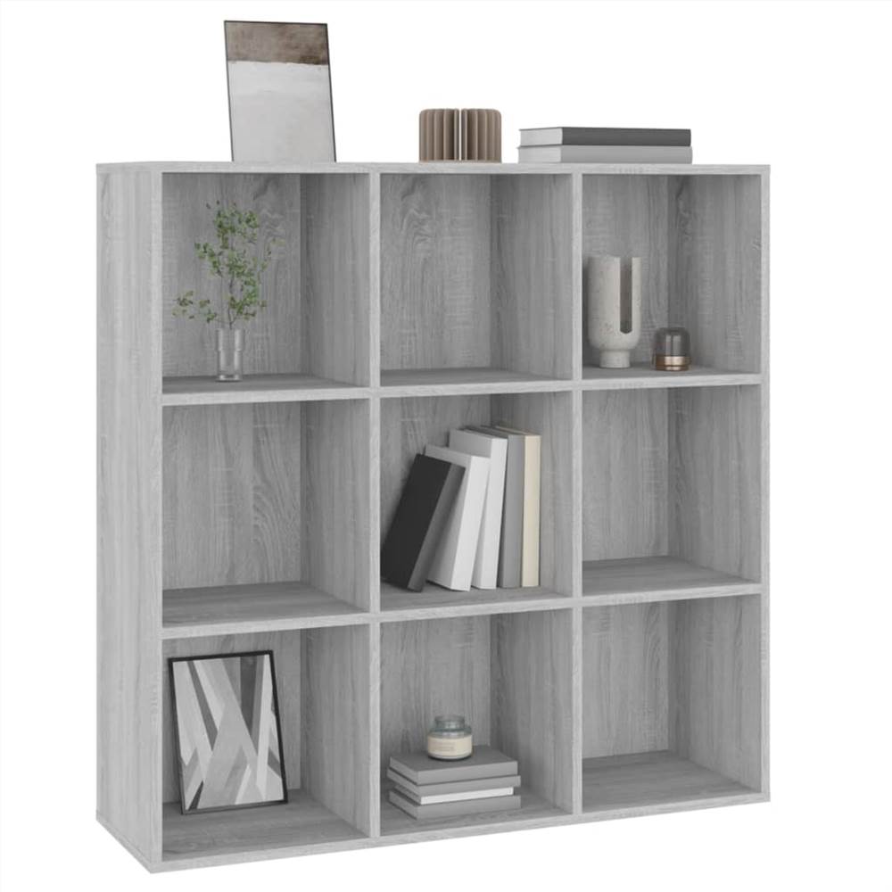 Book Cabinet Grey Sonoma 98x30x98 cm