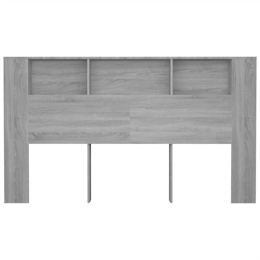 Headboard Cabinet Grey Sonoma 180x18.5x104.5 cm
