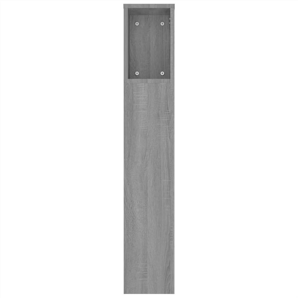Headboard Cabinet Grey Sonoma 180x18.5x104.5 cm