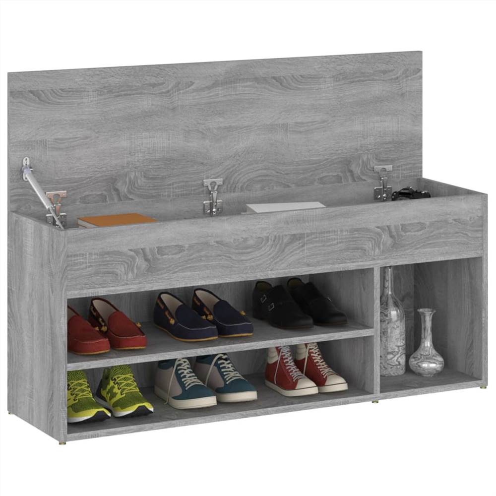 Shoe Bench Grey Sonoma 105x30x45 cm Engineered Wood