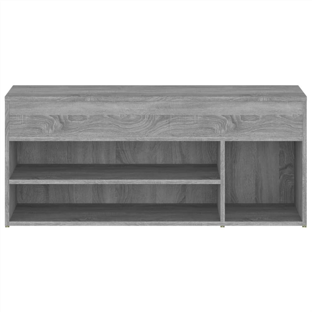 Shoe Bench Grey Sonoma 105x30x45 cm Engineered Wood