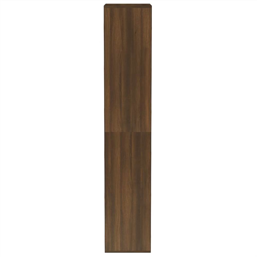 Shoe Cabinet Brown Oak 54x34x183 cm Engineered Wood