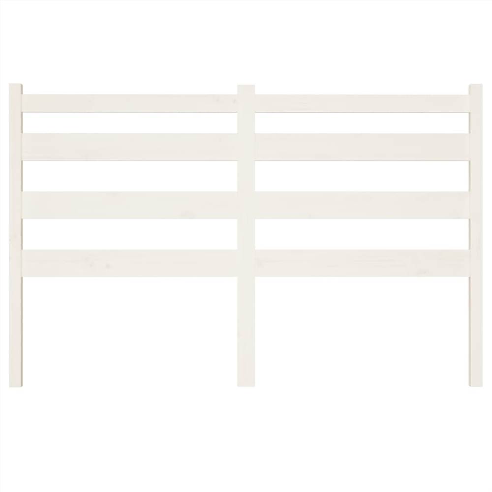 Bed Headboard White 156x4x100 cm Solid Wood Pine
