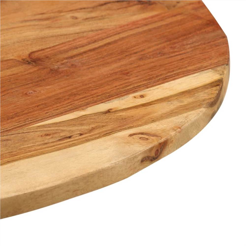 Side Table 60x(42-62) cm Solid Wood Acacia and Cast Iron