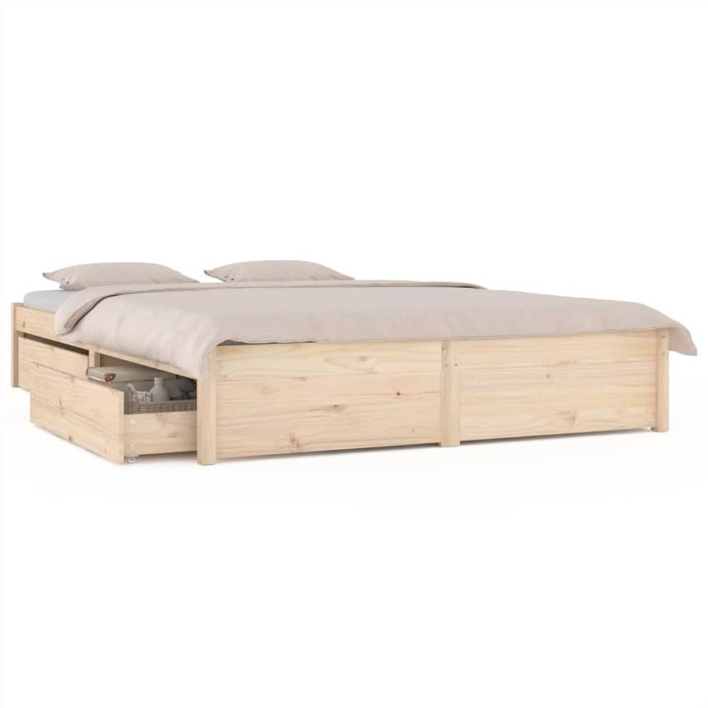 Bed Frame with Drawers 160x200 cm