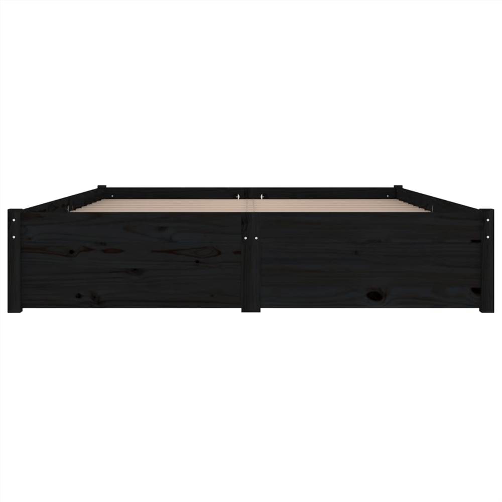 Bed Frame with Drawers Black 150x200 cm 5FT King Size