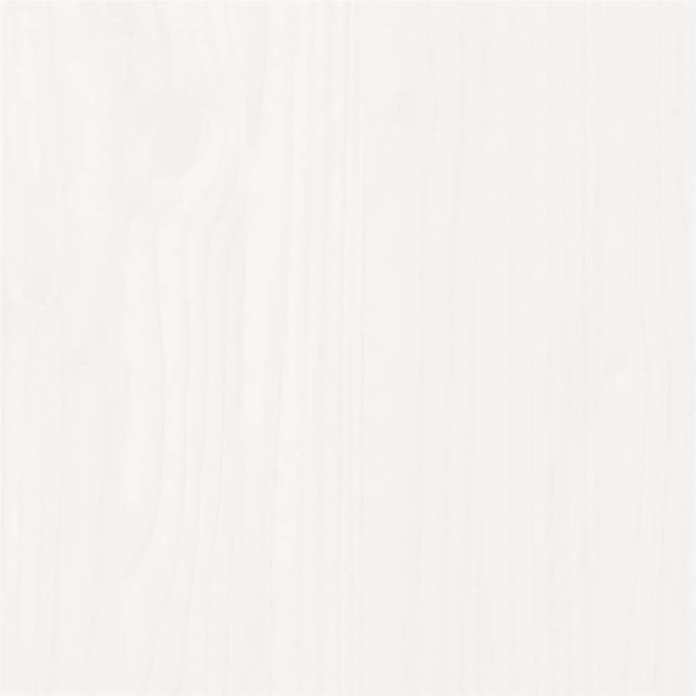 Pull-out Day Bed White Solid Wood Pine 2x(90x190) cm