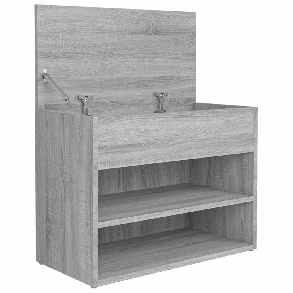 Shoe Bench Grey Sonoma 60x30x45 cm Engineered Wood