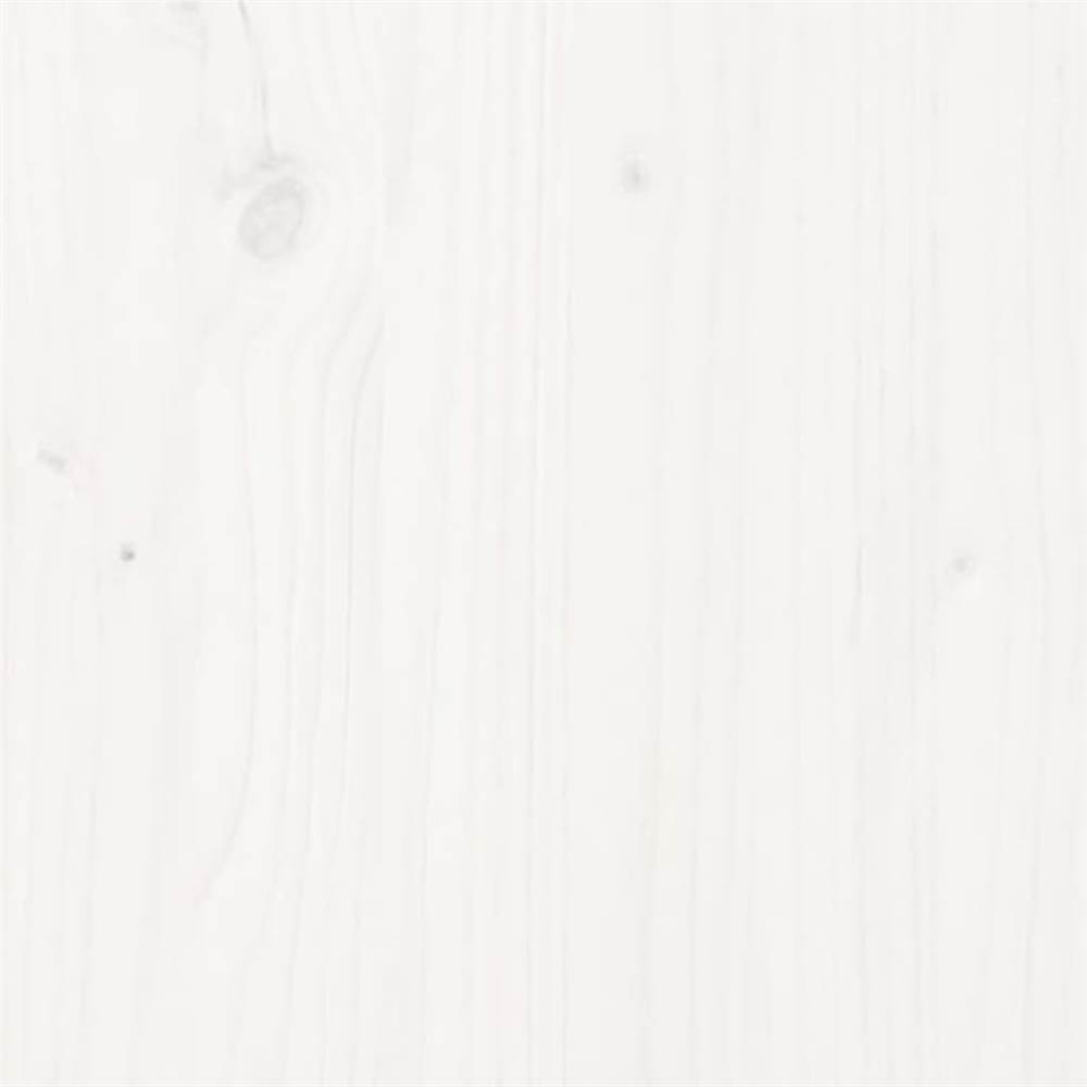 Bed Headboard White 140.5x4x100 cm Solid Pine Wood