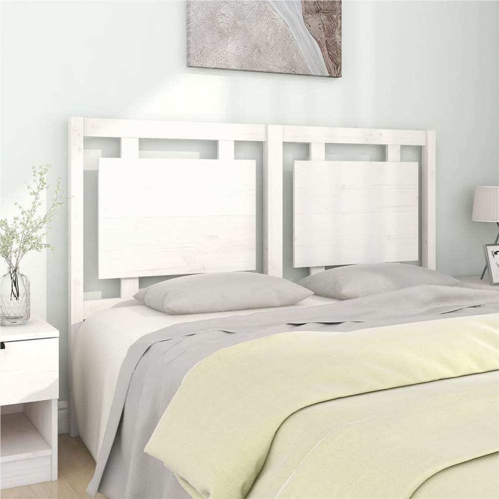 

Bed Headboard White 145.5x4x100 cm Solid Pine Wood