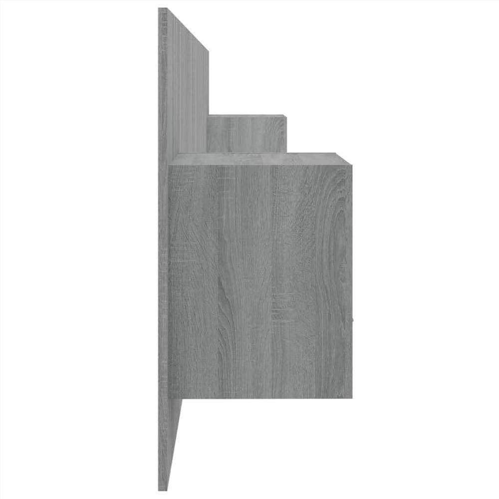 Bed Headboard with Cabinets Grey Sonoma Engineered Wood