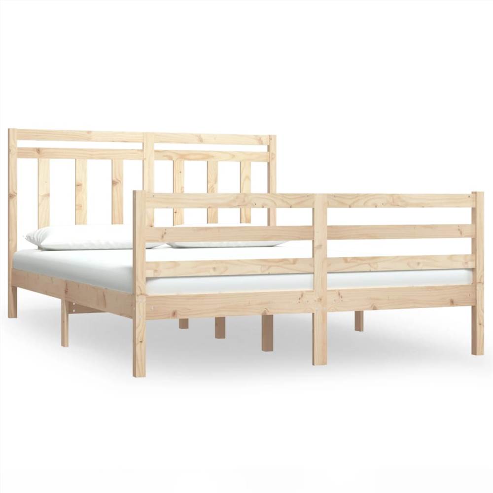 Bed Frame Solid Wood 140x190 cm