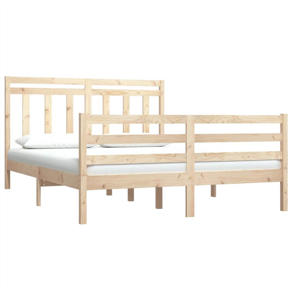 Bed Frame Solid Wood 140x190 cm