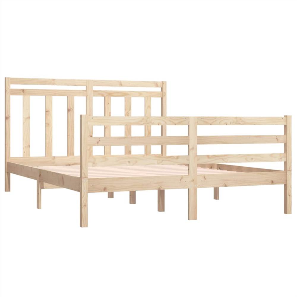 Bed Frame Solid Wood 140x190 cm