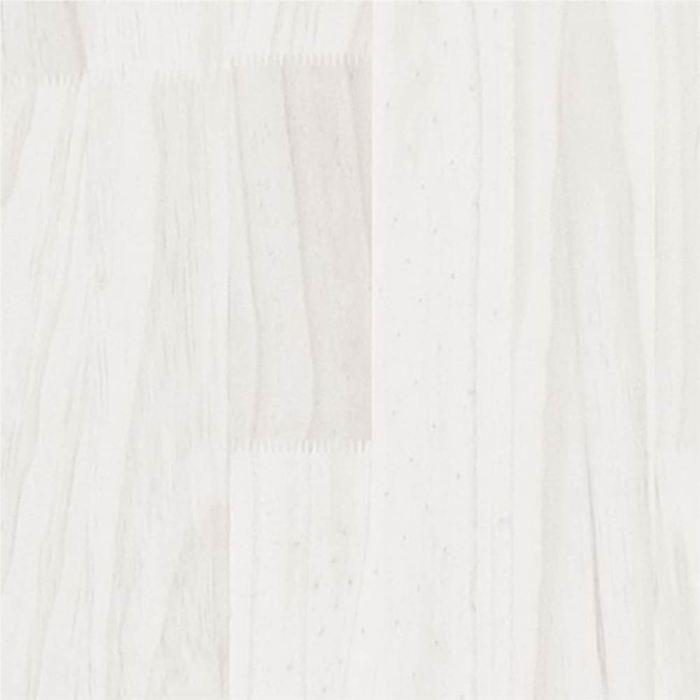 Bed Frame White Solid Wood Pine 140x190 cm