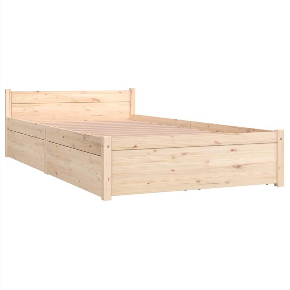 Bed Frame with Drawers 90x200 cm