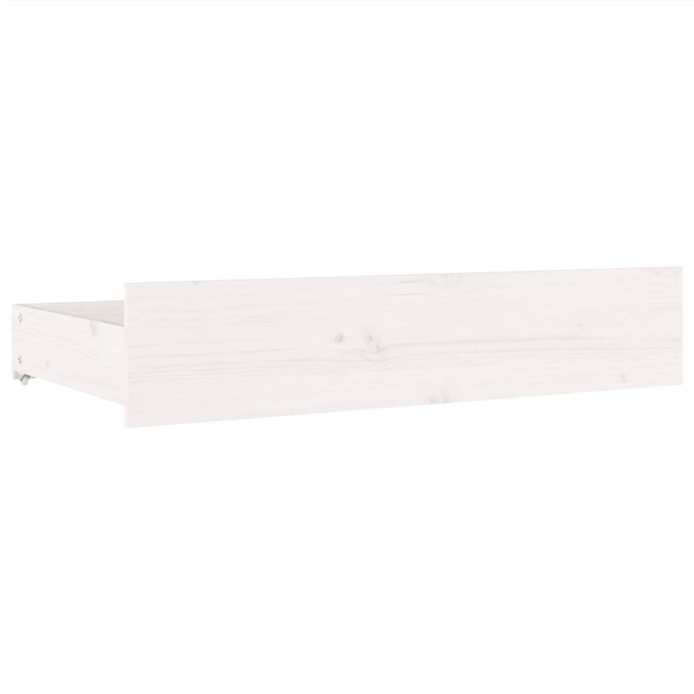 Bed Frame with Drawers White 120x190 cm 4FT Small Double