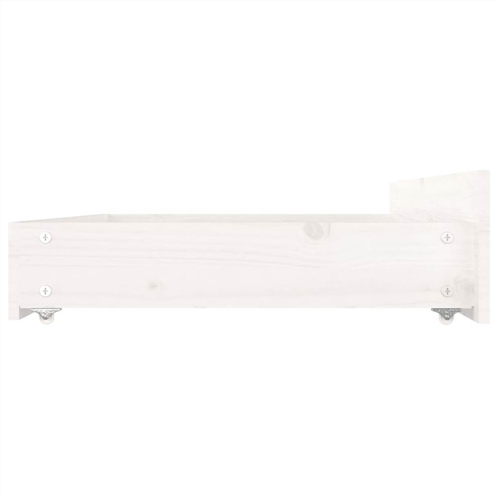 Bed Frame with Drawers White 120x190 cm 4FT Small Double