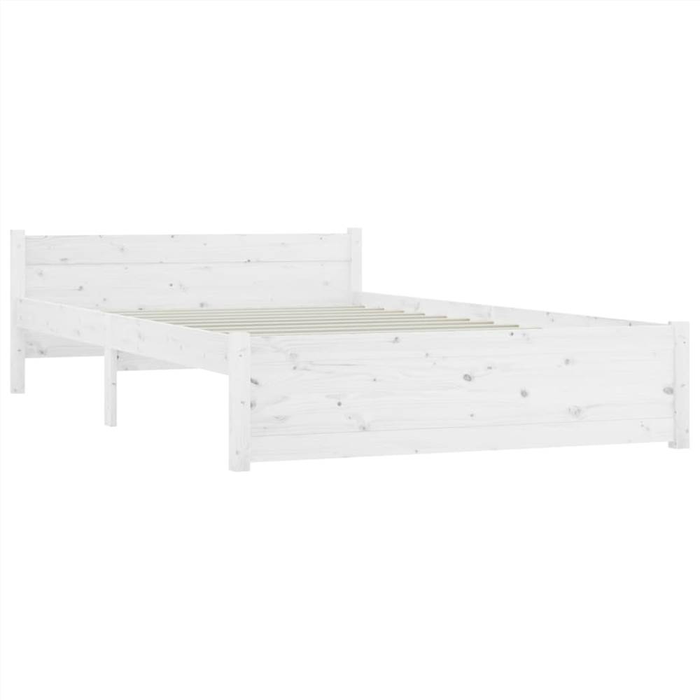 Bed Frame with Drawers White 160x200 cm