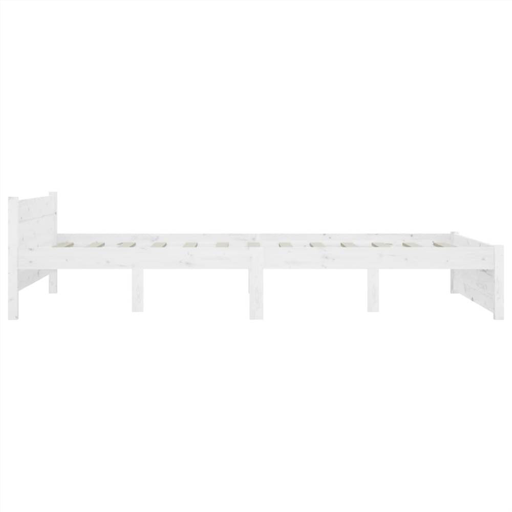 Bed Frame with Drawers White 160x200 cm