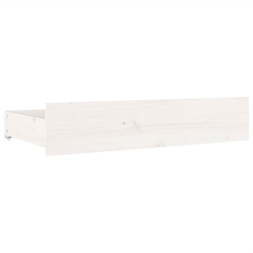 Bed Frame with Drawers White 160x200 cm