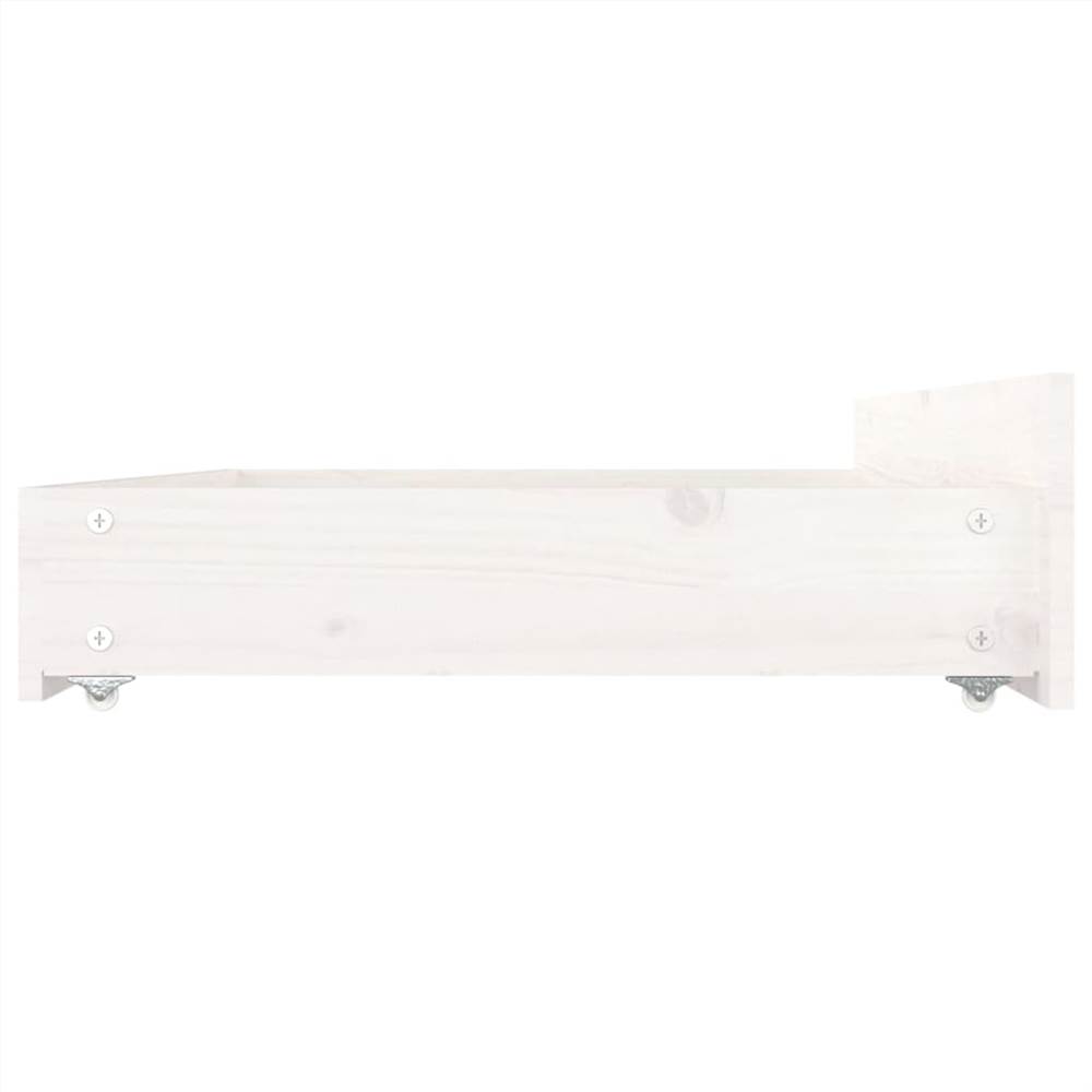 Bed Frame with Drawers White 160x200 cm
