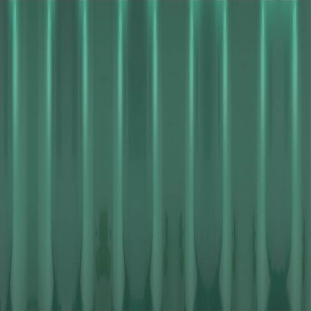 Roof Panels 12 pcs Powder-coated Steel Green 80x36 cm