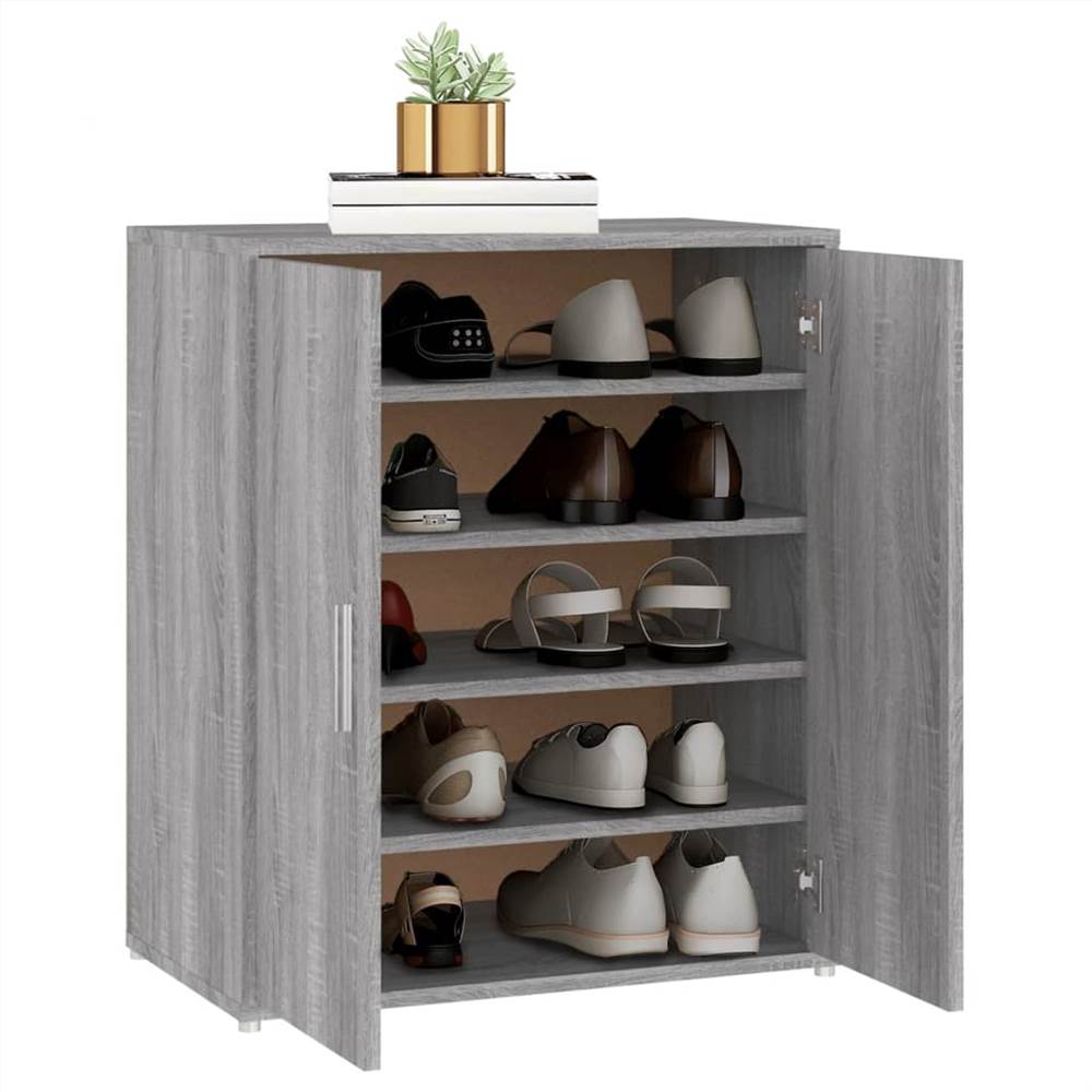 Shoe Cabinet Grey Sonoma 60x35x70 cm Engineered Wood