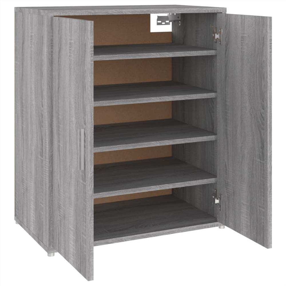 Shoe Cabinet Grey Sonoma 60x35x70 cm Engineered Wood