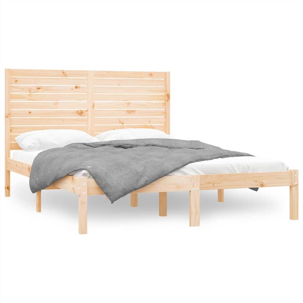 Bed Frame Solid Wood 150x200 cm 5FT King Size