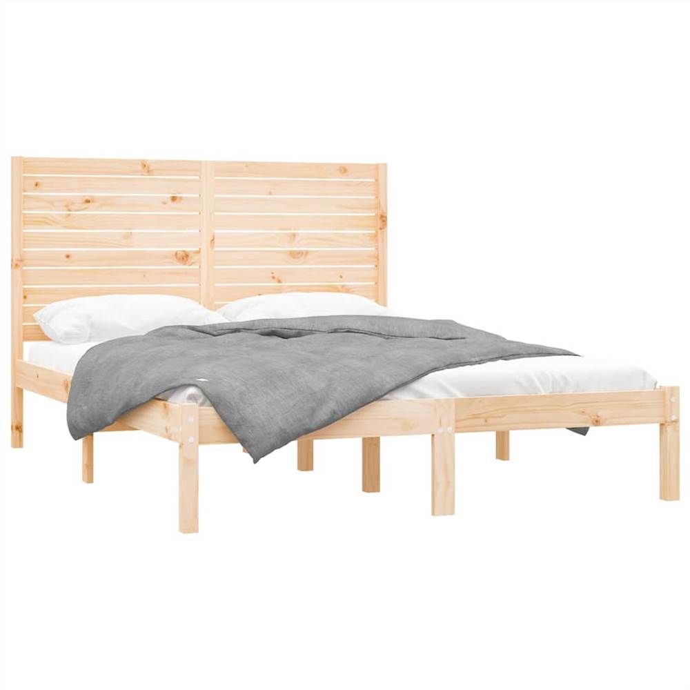 Bed Frame Solid Wood 150x200 cm 5FT King Size