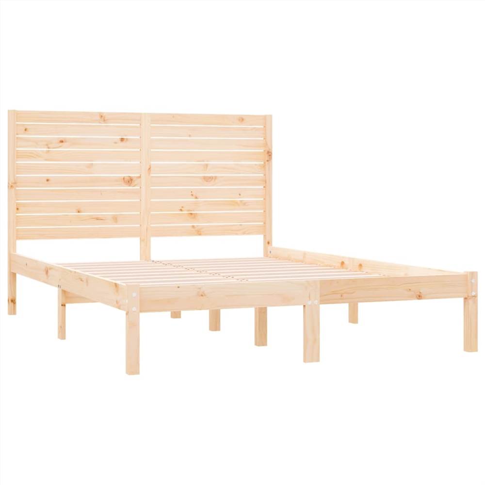 Bed Frame Solid Wood 150x200 cm 5FT King Size