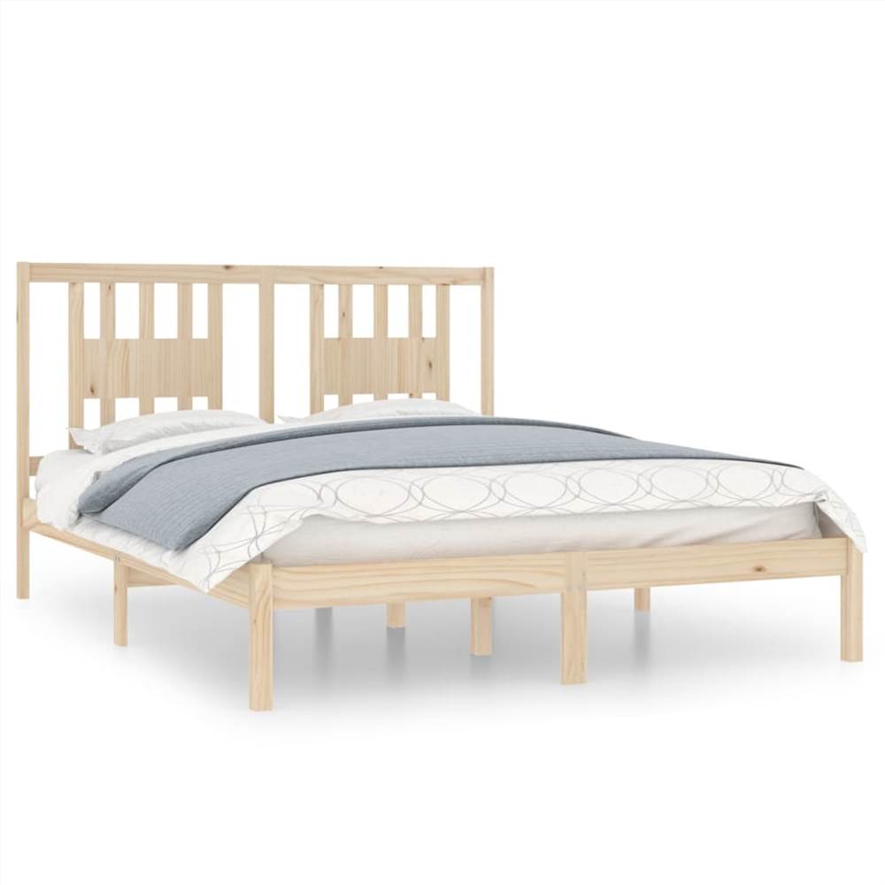 Bed Frame Solid Wood Pine 140x200 cm