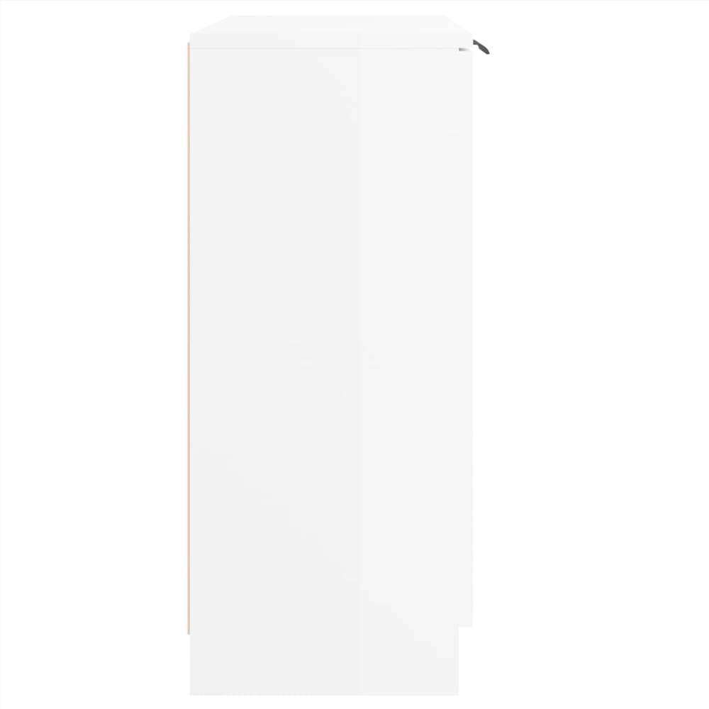 Sideboard High Gloss White Engineered Wood