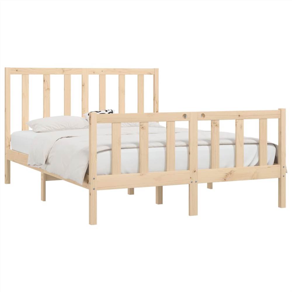 Bed Frame Solid Wood 120x190 cm 4FT Small Double