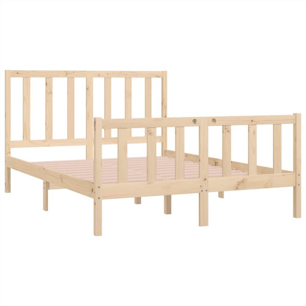 Bed Frame Solid Wood 120x190 cm 4FT Small Double