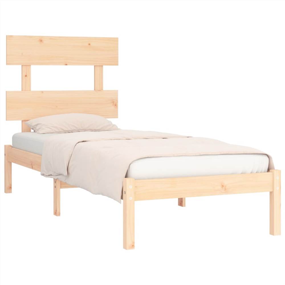 Bed Frame Solid Wood 90x190 Cm 3FT6 Single